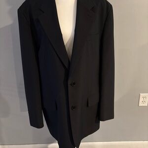 Vittorio St. Angelo Men’s Black Suit Jacket 2 Button 100% Polyester Size 44R